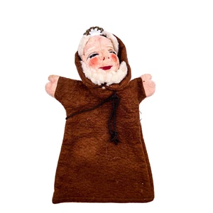 Vintage Handpuppe Mönch für Kasperletheater, Handspielpuppe (19 x 31 cm) - Picture 1 of 13