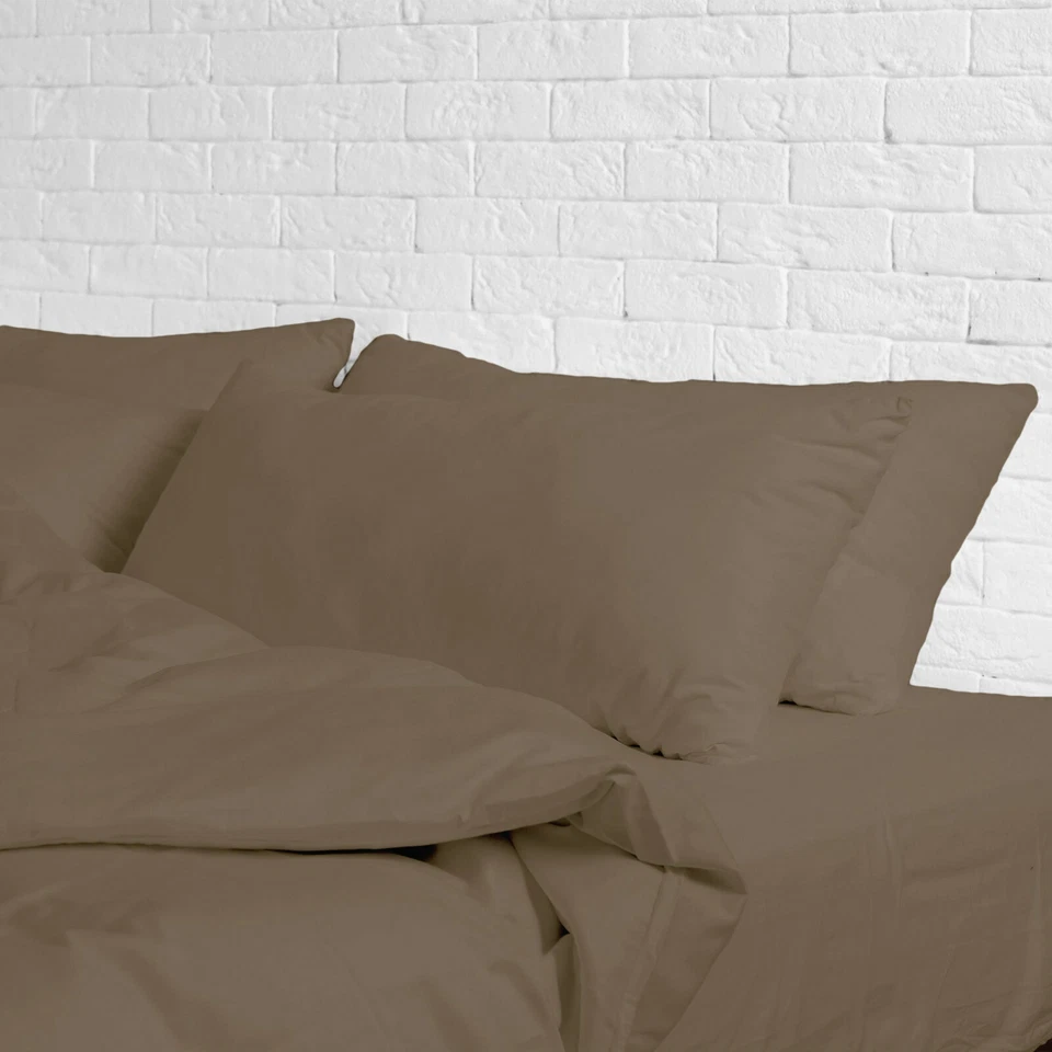 JUEGO DE SÁBANAS CAMA 1800 HILOS ALGODÓN EGIPCIO TACTO LUJO BOLSILLOS PROFUNDOS SUAVES Foto 1 de 4