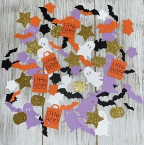 Halloween Fall Confetti Decorations Baby Shower Birthday Party Orange Gold - Picture 1 of 1