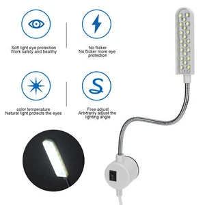 LED Nähmaschinen Leuchte Arbeitslicht Schwanenhals Lampe Arbeitslampe 6000K 1.5W - Bild 1 von 12