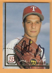 Ritchie Moody Texas Rangers AUTO Firmado 1994 Bowman Oklahoma State Cowboys - Imagen 1 de 2