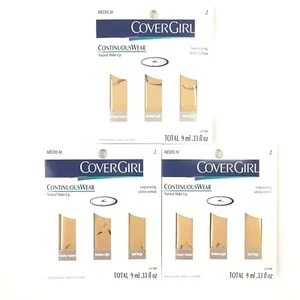 CoverGirl ContinuousWear Natural Make-Up - Menge 3 Probepackungen - Medium 2 - Bild 1 von 2