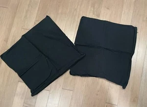 LOTE 2 x Funda Almohada Cojín Ikea Gurli Negra Algodón Lona Falsa 20"x 20" Cremallera - Imagen 1 de 2