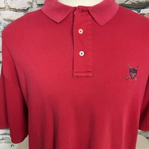 POLO Ralph Lauren Herren Golf Poloshirt Rot All Cotton Polo Club Logo USA XL - Bild 1 von 9