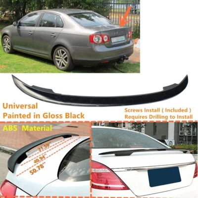 Fit For 2006-2010 VW Jetta MK5 Trunk Spoiler Wing Gloss Black 51'' Universal - Image 1 of 4