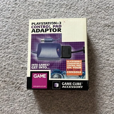PLAYSTATION PS1 PS2 TO NINTENDO GAMECUBE CONTROLLER ADAPTER RARE BOXED - Image 1 of 4