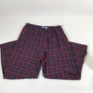 Sonoma Pyjamahose Herren groß rot blau kariert 100 % Baumwolle Kordelzug gerades Bein - Bild 1 von 4