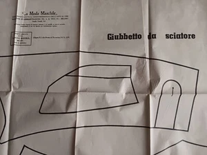 Cartamodello Skijacke La Moda Maschile Milano Jahr 1937 - Bild 1 von 2