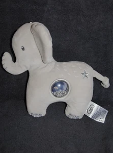 🍀Doudou Elephant MOTS D'ENFANTS Gris Hochet Miroir Leclerc Peluche TTBE - Picture 1 of 2