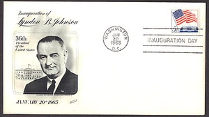 Lyndon Johnson Inauguration Cover - Unaddressed Fleetwood Cachet LOT 881 - Picture 1 of 1