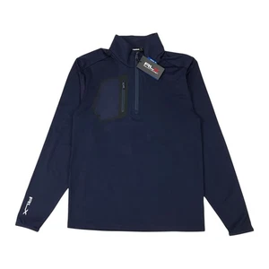 Ralph Lauren RLX Performance 1/4 Zip Pullover Mens Small S Blue Polo Sweatshirt - Picture 1 of 4