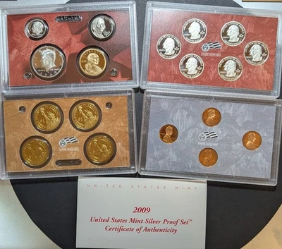 2009 Silver San Francisco Mint Silver Proof Set an 18 piece collection with COA  - Image 1 of 4