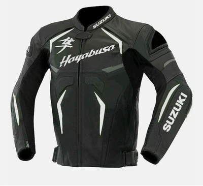 Suzuki Hayabusa Mens Motorbike Leather Jacket Motorcycle Bikers Racing Jackets - Image 1 of 4