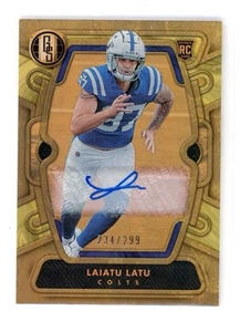 2024 Panini Gold Standard Laiatu Latu Rookie Autograph Auto RC /299 Colts - Picture 1 of 2