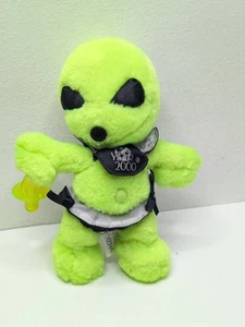 NANCO Year 2000 Rave Baby Space Alien Plush Pacifier Bib Y2K - Picture 1 of 7