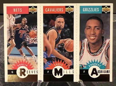 1996-97 Upper Deck Mini Gold Shareef Abdur-Rahim Chris Mills Khalid Reeves M175 - Image 1 of 2