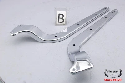 2003 Harley Softail Back Rear Fender Frame Strut Cover Set CHROME #4129 Foto 1 de 4