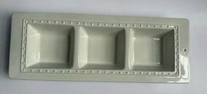 Nora Fleming Pearl Dot 3-Abschnitte geteilt Schale Servierschale Keramik 15,25 x 5,75" - Bild 1 von 6
