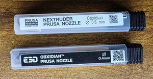2 x Prusa Nozzle ObXidian Hardened 0.4 and 0.6 - Bild 1 von 2