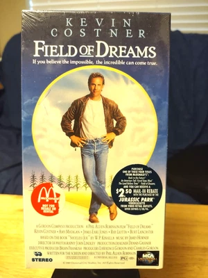 Field of Dreams VHS 1989 Universal/MCA  McDonald’s  New Sealed  Watermarks Foto 1 de 4