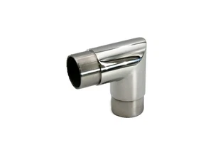 Steel Handrail 90 Degree Corner 1-1/2" Dia .050" wall - Polished Stainless - Picture 1 of 1