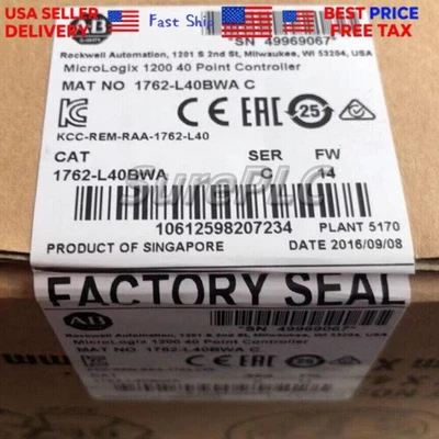 Sealed AB 1762-L40BWA SER C MicroLogix 1200 40 Point Controller  US Free Tax - Image 1 of 4