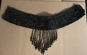 Rare Very old Antique Mourning Beaded Adornment Full Collar Choker Must See! - Picture 1 of 12