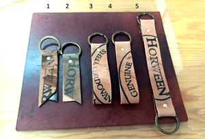 Genuine Horween Shell Cordovan leather Key Fob - Picture 1 of 4