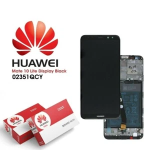 LCD TOUCH DISPLAY FRAME BATTERIA ORIGINALE HUAWEI MATE 10 LITE RNE-L01 L21 NERO - Imagen 1 de 3