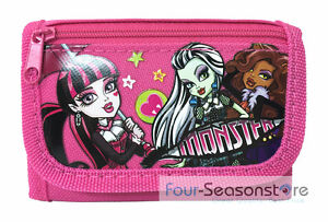Mattel Monster High Wallet Kids Coin Purse Tri-Fold Bag Girls Wallet
