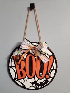 BOO! (Halloween) 12 Zoll MDF Rückseite (gepresstes Holz) maßgeschneidertes Schild - Bild 1 von 9