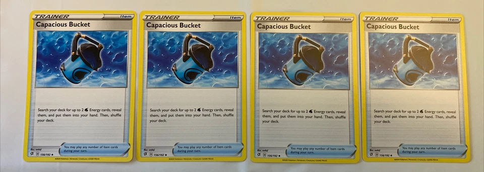 4x CAPACIOUS BUCKET 156/192 Rebel Clash Playset Trainer Pokémon Card Near Mint - Image 1 of 1