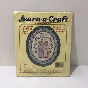 Become One Stamped Cross Stitch Embroidery Kit Dimensions 3" x 4" - Picture 1 of 4