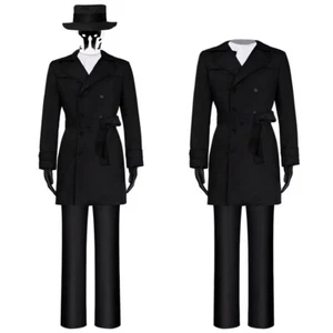 Cosplay Watchmen Rorschach Hood Costume Hat Halloween Carnival Suit Jacket Pants - Picture 1 of 8