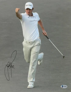 JUSTIN ROSE PGA TOUR SIGNED AUTO 11X14 PHOTO AUTHENTIC AUTOGRAPH BECKETT COA 1 - Picture 1 of 1