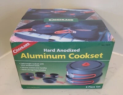 New Coghlan's Hard Anodized Aluminum Camping Cookset 6 Piece Set 1824 - Image 1 of 4