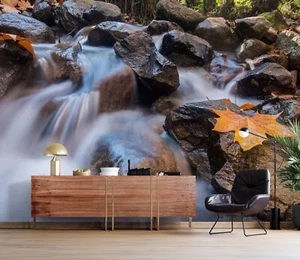 3D Ahornblätter H8125 Tapete Wandbild Selbstklebend Abnehmbare Aufkleber Erin - Picture 1 of 11