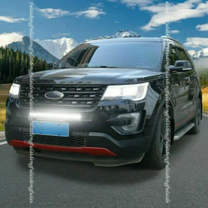For Ford Explorer 2011-2019 New Off Road Front Grille Warning LED Light Bar Trim - Picture 1 of 7