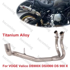 Titanium Exhaust Header Front MidPipe For VOGE Valico DS900X DSX900 Original Dia - Foto 1 di 6