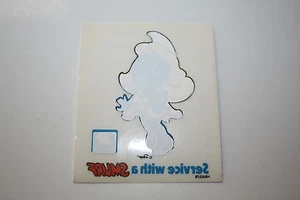 Hard to Find National Benzole Petrol Smurf Car Sticker UK Issue Only Schlumpfe - Foto 1 di 1