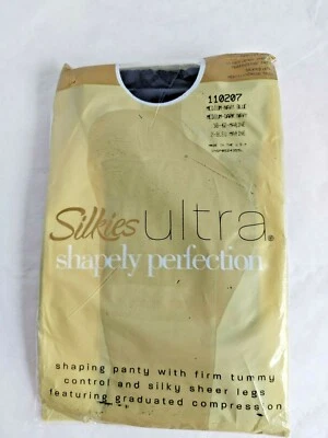 Silkies Ultra Shapely Perfection 110207 Pantyhose Navy Med New, Old Stock #16521 - Image 1 of 4
