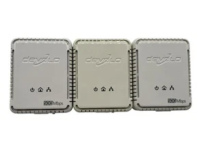 2x Devolo dLAN 500 AVmini 500 Mbit Powerline Adapter  + 1x dlan 200 AV mini - Bild 1 von 4