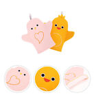  2 Pcs Yellow Duck Cotton Towel Gloves Pink Washcloths Cartoon Bath Tool