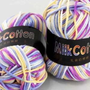 New 2BallsX50gr Soft 8Ply DK Cotton Hand Rugs teaching Knit Crocheting Yarn 11 - Picture 1 of 12