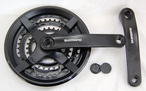 Shimano FC-TY301 Kurbelgarnitur 6/7/8-fach 48-38-28 Zähne Vierkant schwarz 170mm - Bild 1 von 4