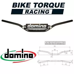 Manubrio fuoristrada Domino Black HRB Medium Bend Big Bar per bici Siamoto - Foto 1 di 1