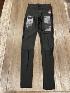 Mens Shiny Reebok CrossFit Black Spandex Tights Compression Pants S - Picture 1 of 2