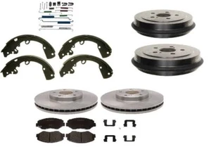 Brake Pads Rotors Shoe Drums and Spring Kit Saturn SC SL SE series 1991-2002 - Picture 1 of 6