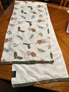 Embroidered Christmas Table Runner 16X 72 Max Studio Home - Picture 1 of 5