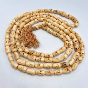 Collar Mala Meditación Calavera Hueso Budismo Cuentas Oración Tíbet 106 De Colección Nepal - Imagen 1 de 8